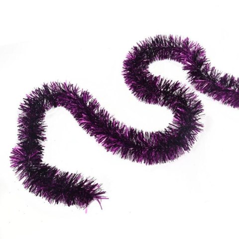 Wysokiej jakości fioletowy łańcuch choinkowy z folii metalizowanej Goliat 7cm x 2m