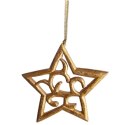 ZAWIESZKA DEKORACYJNA GWIAZDA AŻUROWA 10 CM