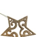 ZAWIESZKA DEKORACYJNA GWIAZDA AŻUROWA BROKATOWA 11 CM