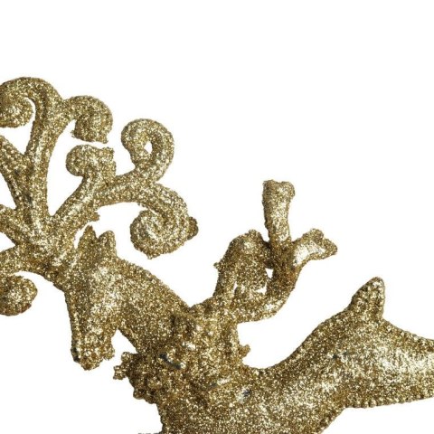 ZAWIESZKA DEKORACYJNA RENIFER BROKATOWY 18 CM ZŁOTY