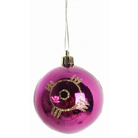 ZESTAW 12 BOMBEK PLASTIKOWYCCH 6 CM RÓŻOWE