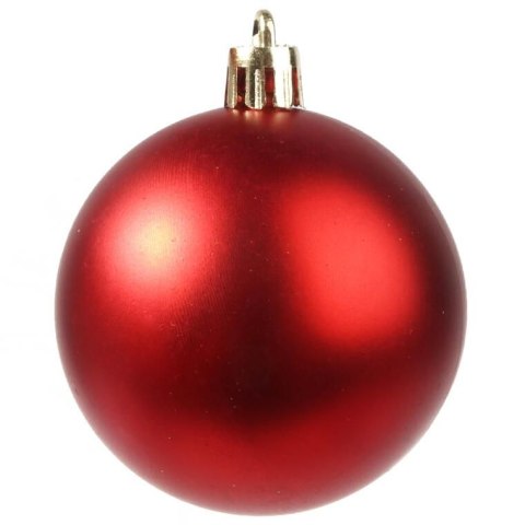 ZESTAW 8 BOMBEK PLASTIKOWYCH 6 CM CZERWONE