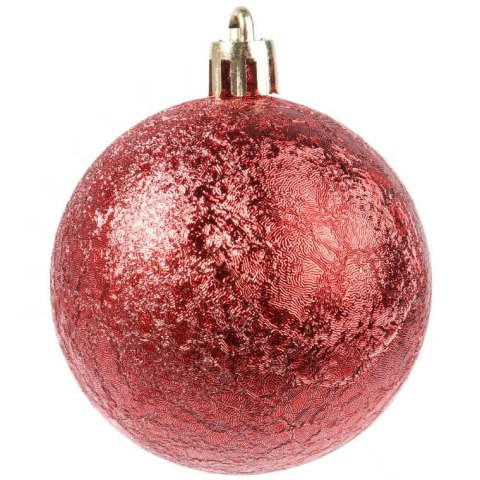 ZESTAW 8 BOMBEK PLASTIKOWYCH 6 CM CZERWONE