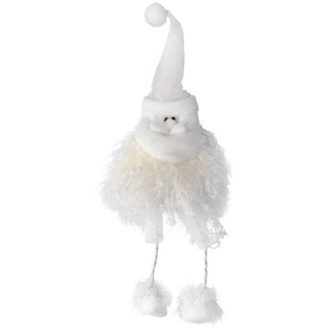Zawieszka Choinkowa Biały Mikołaj o Wysokości 35 cm.