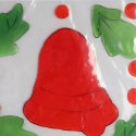 Żelowe Naklejki na Okno z Motywem Dzwonka - Świąteczne Dekoracje Samoprzylepne 20 cm