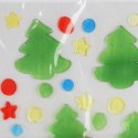 Żelowe Naklejki na Okno z Wzorem Choinek 20 cm - Bezpieczne i Wysokiej Jakości Świąteczne Dekoracje Samoprzylepne