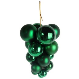 Zestaw 21 Bombek na Kiści - Plastikowe Ozdoby Świąteczne 28 cm - Kolor Zielony