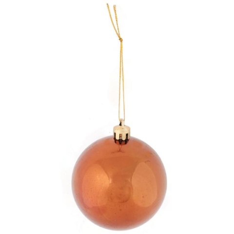 Zestaw Eleganckich Bombek Plastikowych w Kolorze Złotym i Brązowym - 24 sztuki, 8 cm