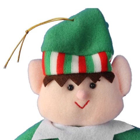 Zielony Elf Bożonarodzeniowy do Zawieszenia 30 cm
