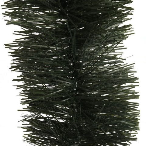 Zielony łańcuch choinkowy GOLIAT, średnica 10 cm, długość 2,8 m, ciemno zielony, polski produkt.