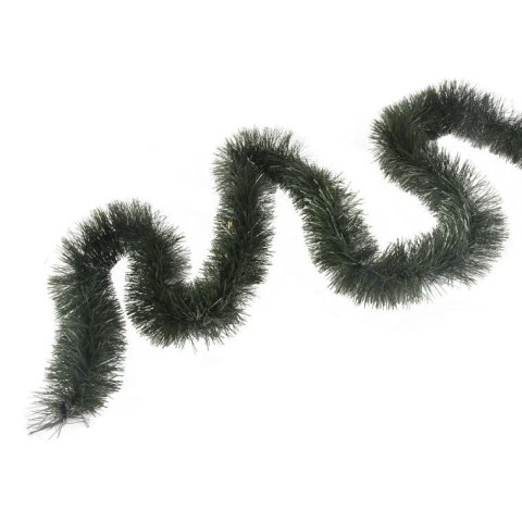 Zielony łańcuch choinkowy GOLIAT, średnica 10 cm, długość 2,8 m, ciemno zielony, polski produkt.