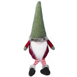 Zielony skrzat z zwisającymi nogami 55 cm - Dekoracja Świąteczna