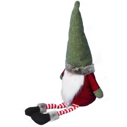 Zielony skrzat z zwisającymi nogami 55 cm - Dekoracja Świąteczna