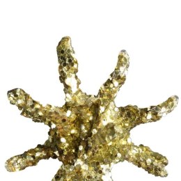 Złota Gwiazda-Brokatowa Zawieszka na Choinkę 7cm