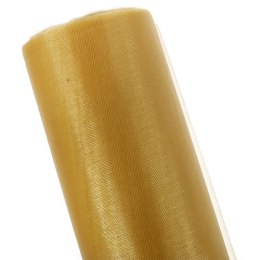 Złota Organza do Dekoracji i Kompozycji Florystycznych, Szer. 12 cm, Dł. 9m