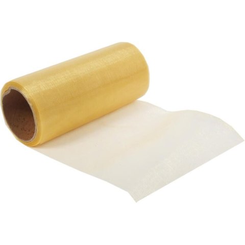 Złota Organza do Dekoracji i Kompozycji Florystycznych, Szer. 12 cm, Dł. 9m