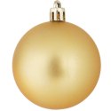 Złote Bombki Bożonarodzeniowe Plastikowe 6 cm - Zestaw 10 sztuk