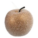 Złote Plastikowe Bombki w Kształcie Jabłek 7 cm - Zestaw 4 szt.