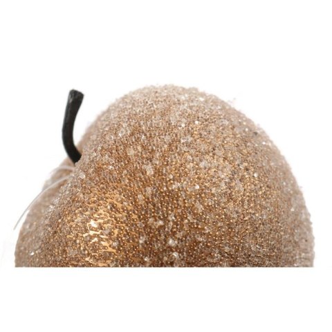 Złote Plastikowe Bombki w Kształcie Jabłek 7 cm - Zestaw 4 szt.