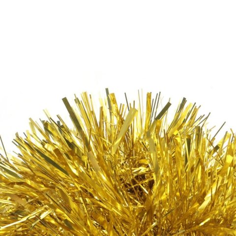 Złoty łańcuch choinkowy Goliat, folia metalizowana, gęsta struktura, 10cm x 3m