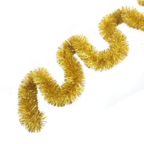 Złoty łańcuch choinkowy Goliat, folia metalizowana, gęsta struktura, 10cm x 3m