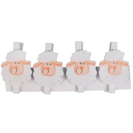 BARANKI KLAMERKI DREWNIANE 4SZT 7.5 CM WIELKANOC WIOSNA