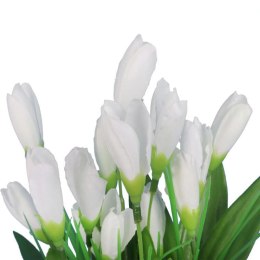 BUKIET 21 KROKUSÓW 36 CM KOLOR BIAŁY