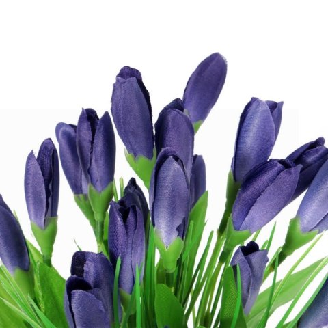 BUKIET 21 KROKUSÓW 36 CM KOLOR FIOLETOWY