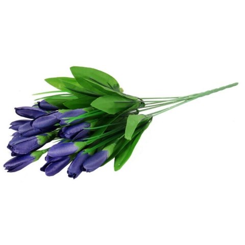 BUKIET 21 KROKUSÓW 36 CM KOLOR FIOLETOWY