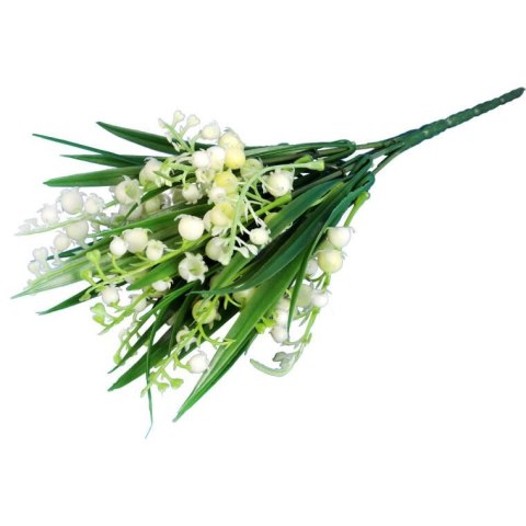 BUKIET 5 GAŁĄZEK Z KONWALIAMI 30 CM KOLOR BIAŁY