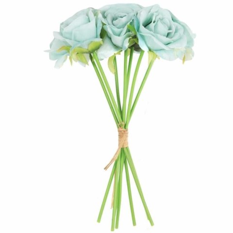 BUKIET 7 RÓŻ 37 CM KOLOR TURKUSOWY BUKIET 7 RÓŻ 37 CM KOLOR TURKUSOWY