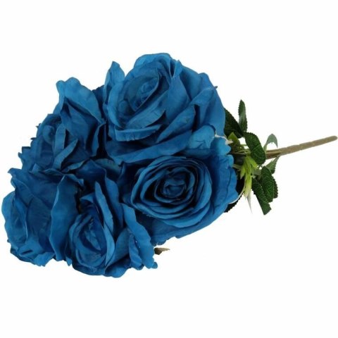 BUKIET 7 RÓŻ Z DODATKAMI 46 CM KOLOR NIEBIESKI BUKIET 7 RÓŻ Z DODATKAMI 46 CM KOLOR NIEBIESKI