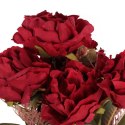 BUKIET 7 ROZWINIĘTYCH RÓŻ Z DODATKAMI 45 CM KOLOR CZERWONY