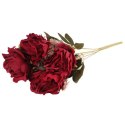 BUKIET 7 ROZWINIĘTYCH RÓŻ Z DODATKAMI 45 CM KOLOR CZERWONY