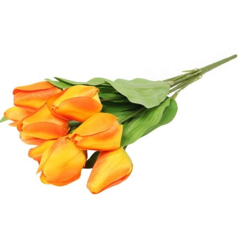 BUKIET 9 TULIPANÓW 44 CM KOLOR POMARAŃCZOWY