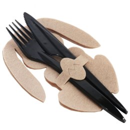 Etui na sztućce z filcu 2 szt- Zajączek Wielkanocny brązowy