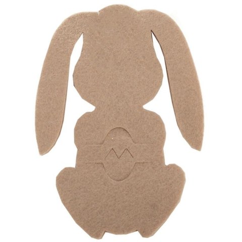 Etui na sztućce z filcu 2 szt- Zajączek Wielkanocny brązowy