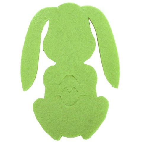 Etui na sztućce z filcu 2 szt- Zajączek Wielkanocny zielony