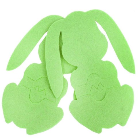 Etui na sztućce z filcu 2 szt- Zajączek Wielkanocny zielony
