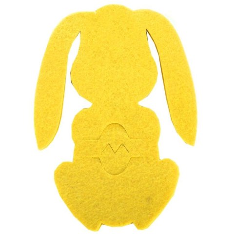Etui na sztućce z filcu 2 szt- Zajączek Wielkanocny żółty