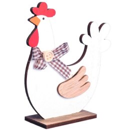 FIGURKA dekoracyjna 13 cm ozdoba KURA drewno