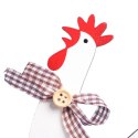 FIGURKA dekoracyjna 16.5 cm ozdoba KOGUT drewno