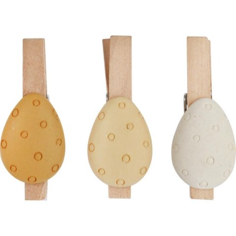 JAJKA KLAMERKI DREWNIANE 6SZT 5CM WIELKANOC WIOSNA