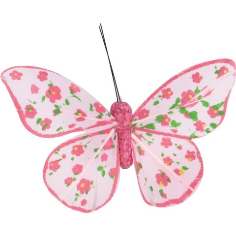 Komplet 6 motyli na klamerce 7 cm