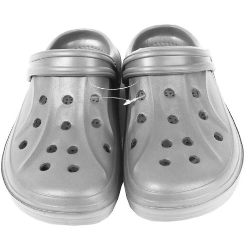 MĘSKIE KLAPKI ogrodowe/basenowe buty LEKKIE chodaki PIANKOWE SZARE 40