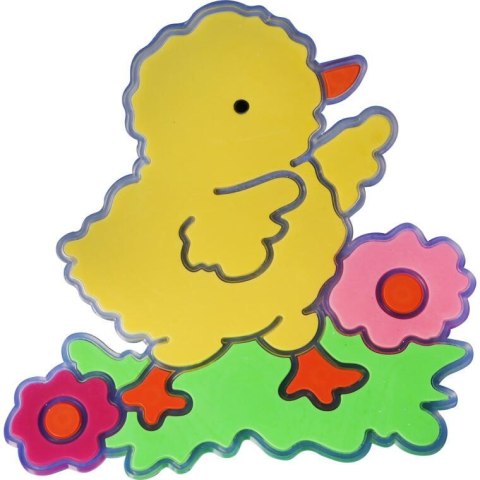 NAKLEJKA ŻELOWA SAMOPRZYLEPNA NA OKNO KURCZAK I