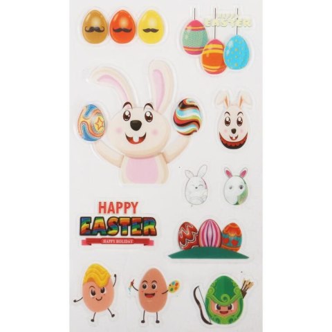 NAKLEJKI SAMOPRZYLEPNE NA OKNO ZAJĄCE 11SZT WIELKANOC