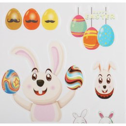 NAKLEJKI SAMOPRZYLEPNE NA OKNO ZAJĄCE 11SZT WIELKANOC