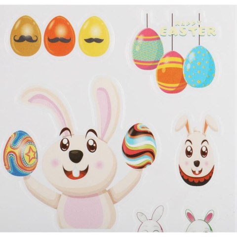 NAKLEJKI SAMOPRZYLEPNE NA OKNO ZAJĄCE 11SZT WIELKANOC