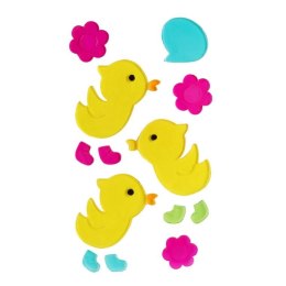 NAKLEJKI ŻELOWE SAMOPRZYLEPNE NA OKNO Z KURCZAKAMI 7SZT